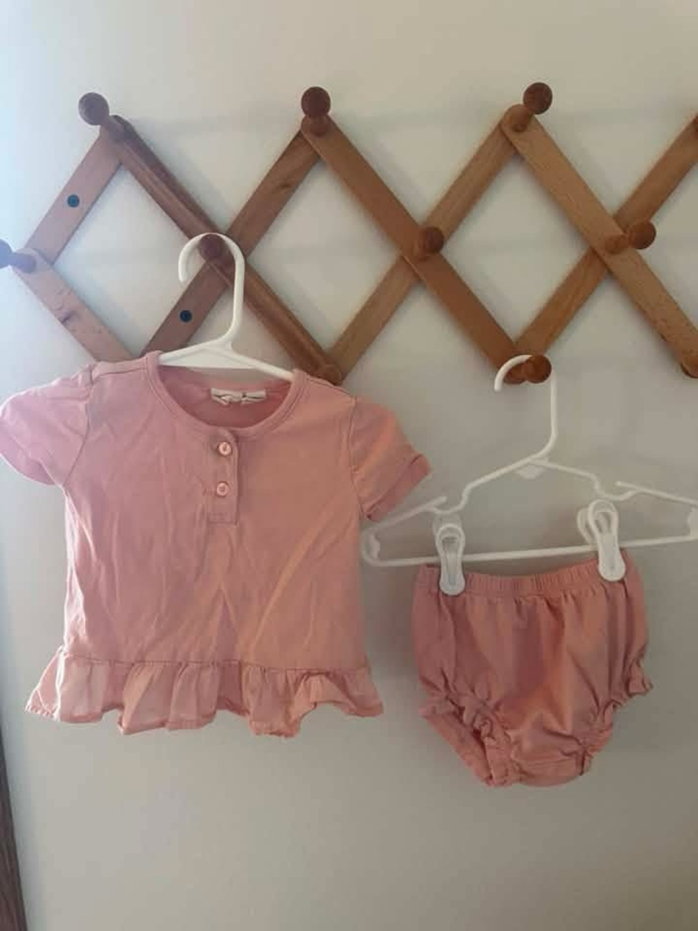 GAP Pink Ruffle Top & Bloomer Set
